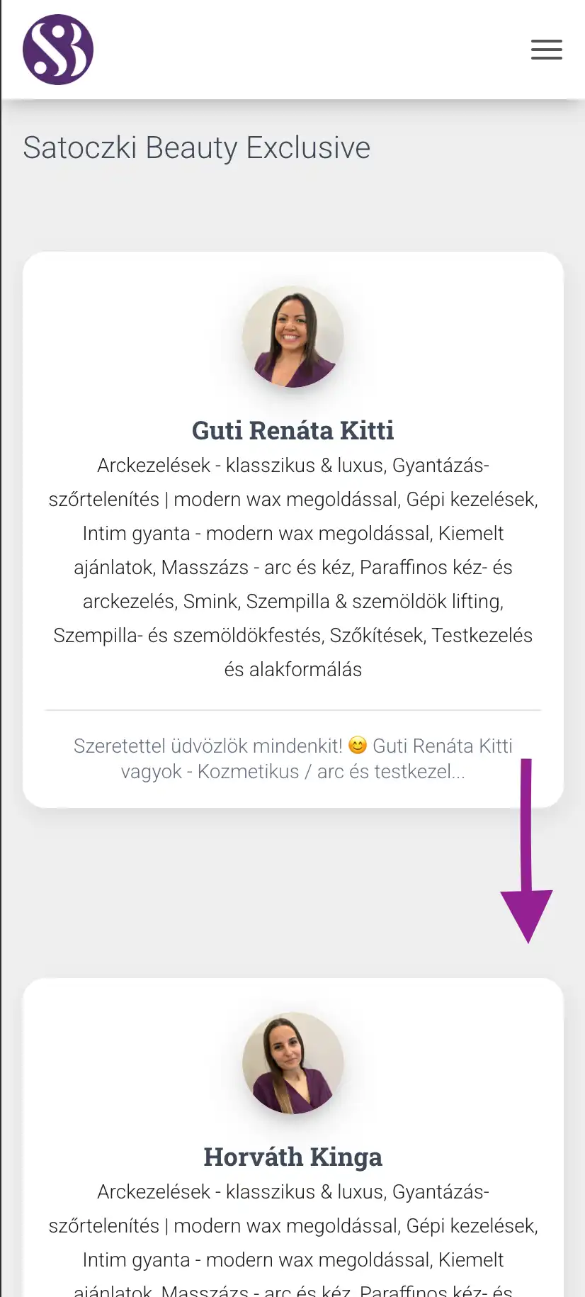 Salonic munkatársaink gombra kattintva